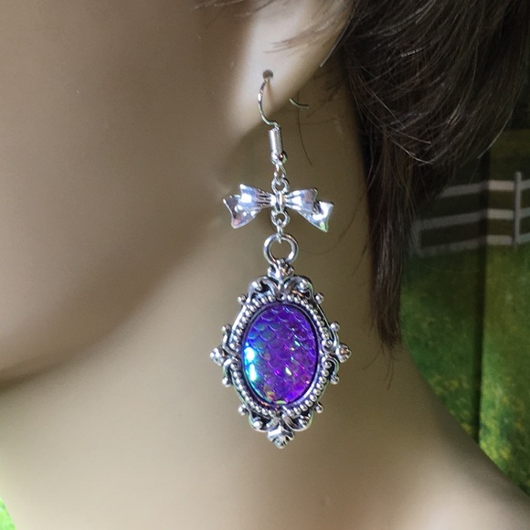 Mermaid Scales Earrings - Picture 9 of 9